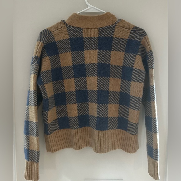 Madewell Bayberry Cardigan Sweater in Buffalo Check size XS - Picture 6 of 7